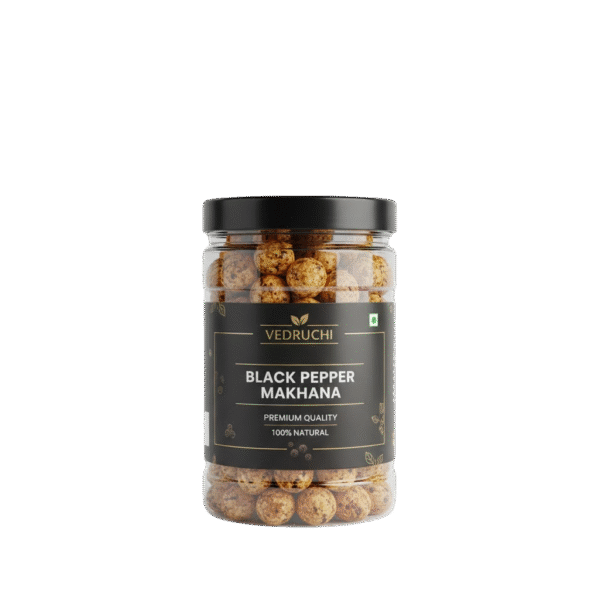 Vedruchi Black Pepper Makhana | Premium Roasted Fox Nuts | 100% Natural, Healthy & Crunchy Snack