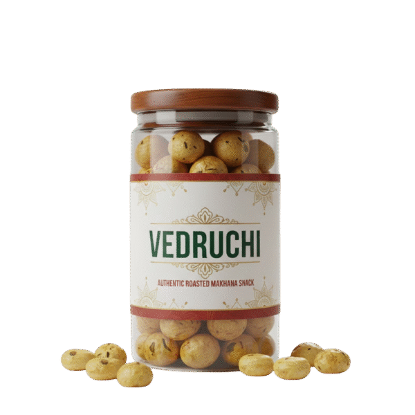 Vedruchi Premium Roasted Makhana – Healthy Crunchy Snack | Gluten-Free | High Protein | Low Fat | 100% Natural