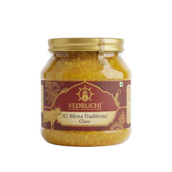 Vedruchi Bilona Traditional A2 Ghee – Pure Desi Cow Ghee | Hand-Churned | Grass-Fed Desi Cow Milk | Premium Ayurvedic Ghee