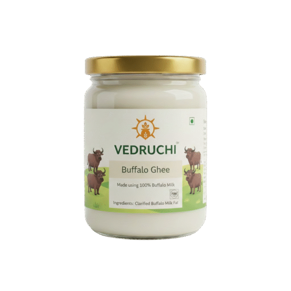 Vedruchi Premium Buffalo Ghee – 100% Pure & Traditional Bilona Method | Rich Aroma, Thick Texture & High Nutrition